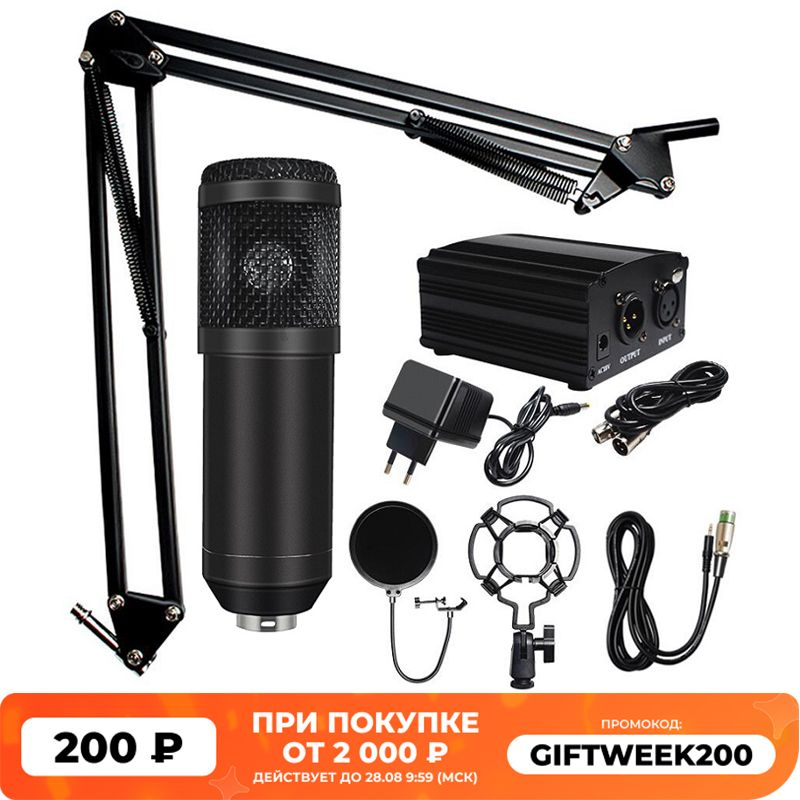 Professionelles Mikrofon BM 800 Karaoke-Kondensator-Kits Bundle Mikrofon für Computerstudio_voghion.com