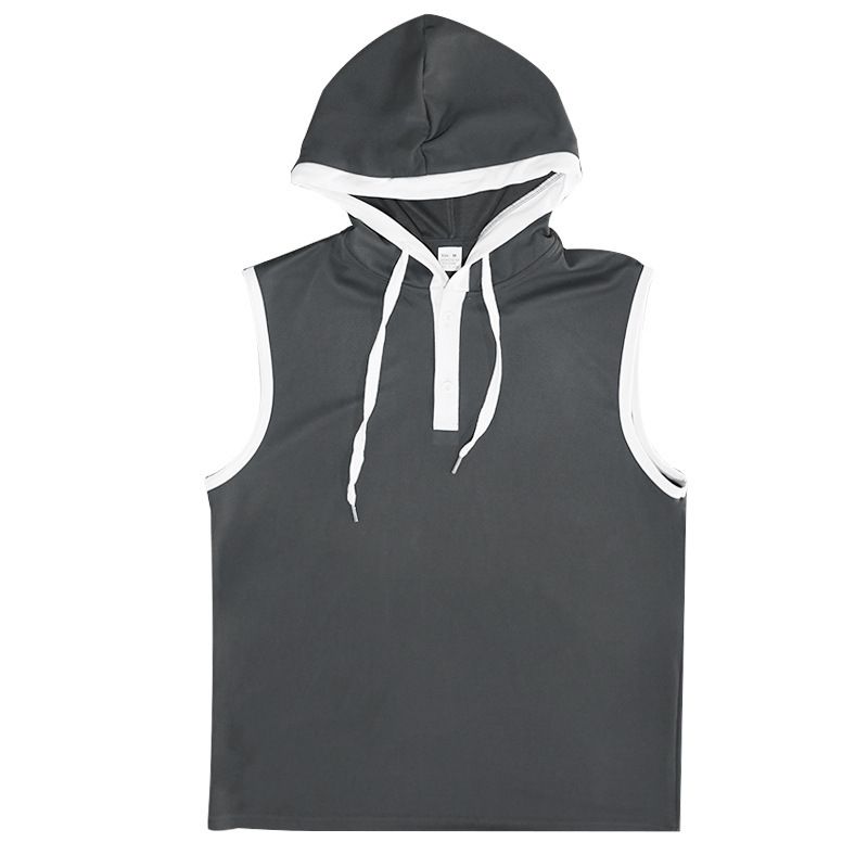 Men's Sleeveless Hooded Vest T-Shirt - Lightweight Summer Casual Top For Sports & Streetwear (6 Colors, S-XXXL)_voghion.com