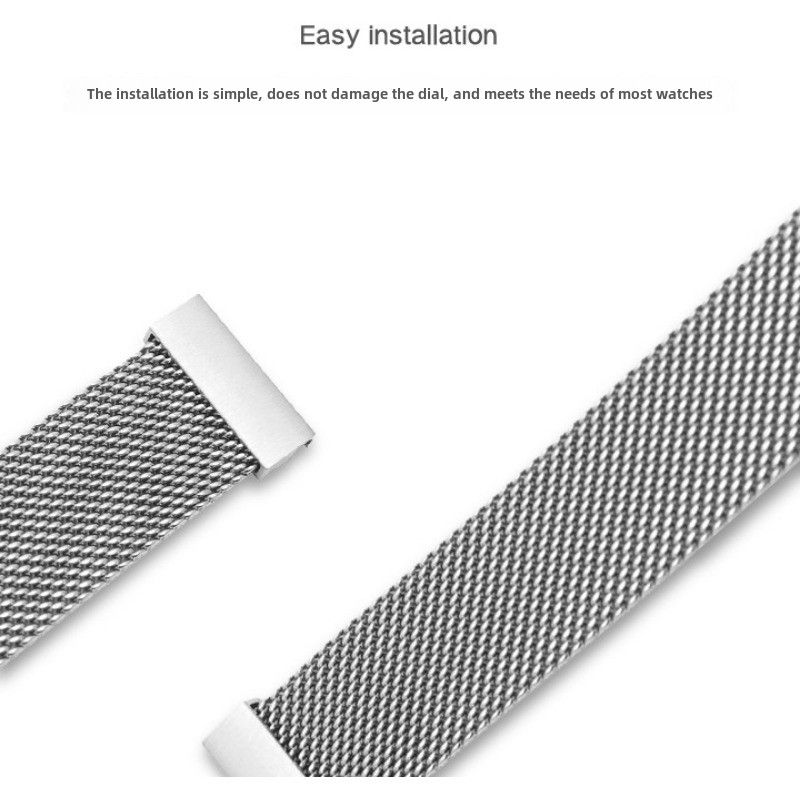 Cinturino sostitutivo milanese Cinturino per iPhone Cinturino magnetico in maglia di acciaio inossidabile Accessori per orologi intelligenti Bracciale_voghion.com