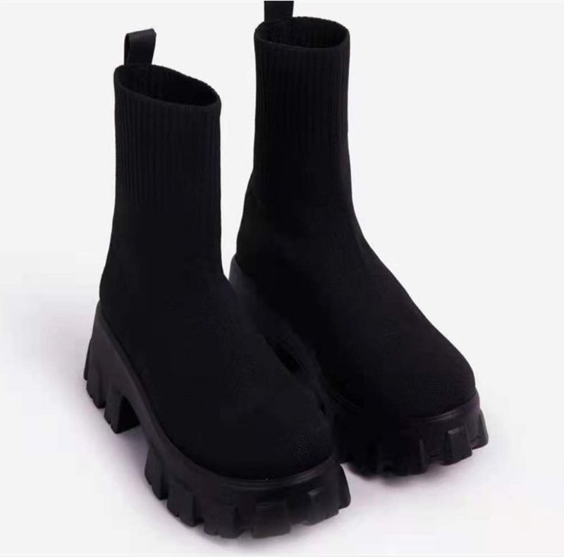 Fly-woven breathable candy-colored muffin platform boots for women_voghion.com