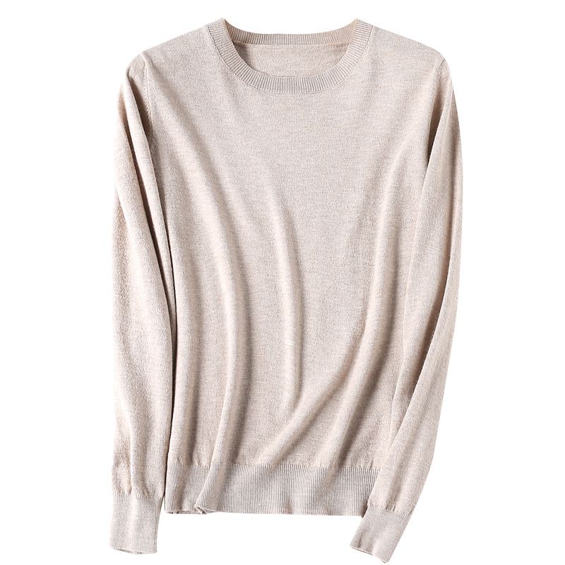Maglione da donna in versione coreana, girocollo, corto, ampio, tutto abbinato, autunno inverno, maglia sottile_voghion.com