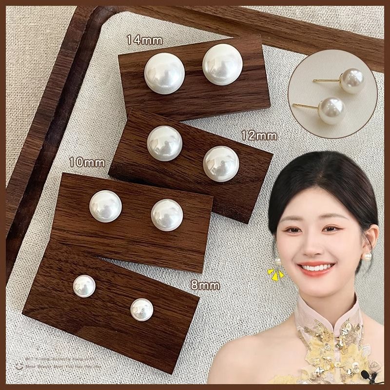 Minimalistischer Luxus für Frauen, modisch, elegant, Yiwu-Accessoires, Herbst-Winter, High-End-Perlenohrstecker_voghion.com