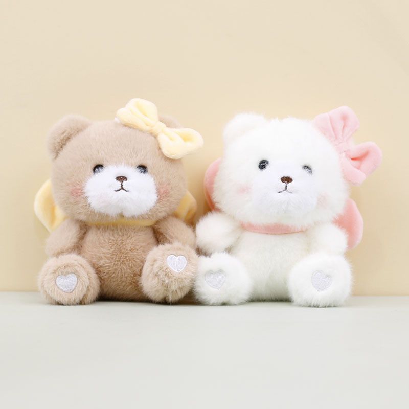 Adorable porte-clés ourson en peluche, accessoire de sac doux et câlin pour enfants et adultes_voghion.com