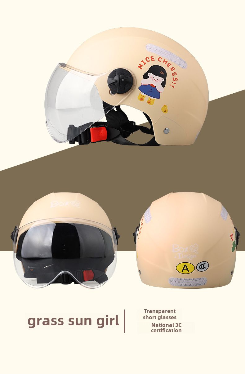 Ny GB BOX motorsykkelkube 3C-sertifisering elbilhjelm unisex sommerhjelm kjørehalvhjelm_voghion.com