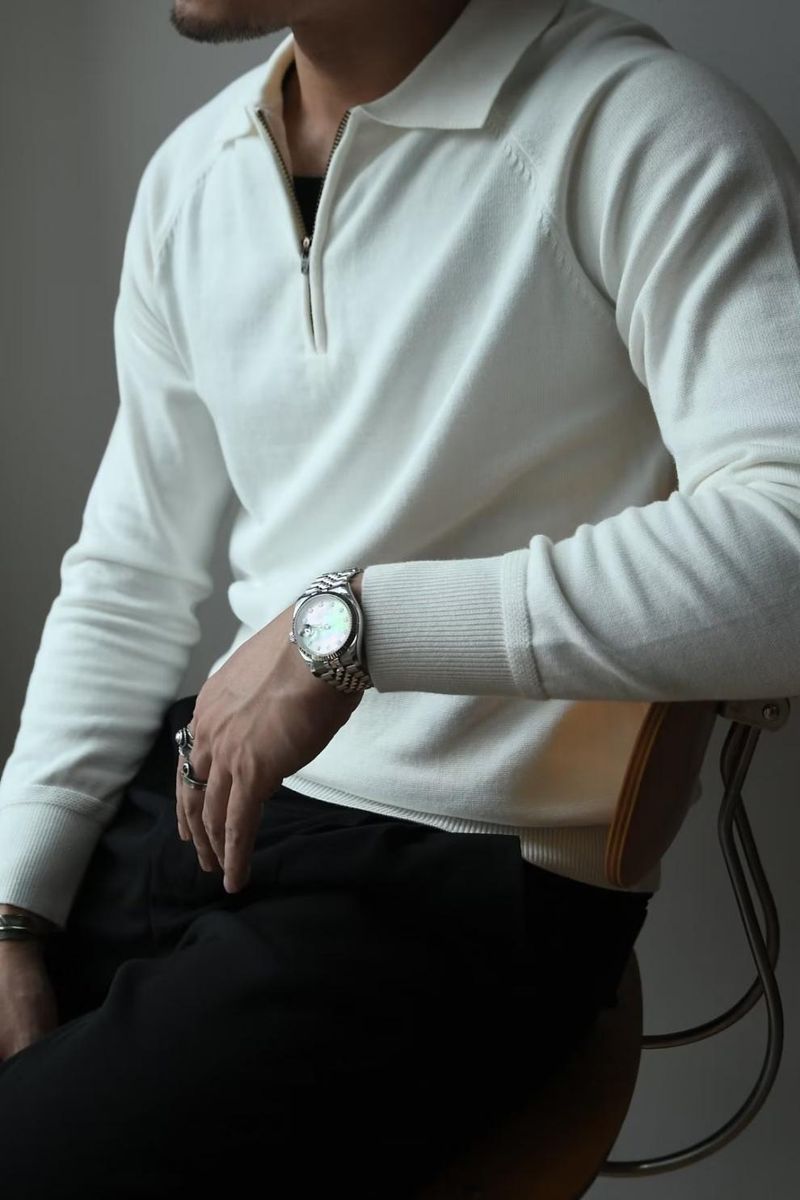 Men's Oversized Knit Sweater – Korean & Japanese Inspired Loose Fit Winter Pullover (White/Grey/Black, M-3XL)_voghion.com