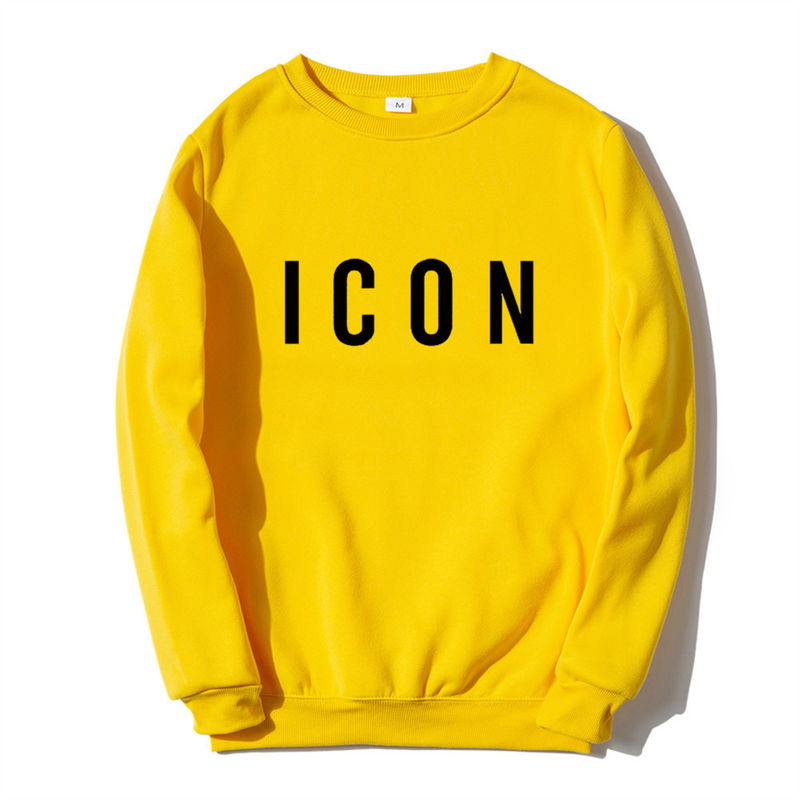 ICON Meeste 2023. aasta sügis, uus trükitud ümara kaelusega kampsun, meeste noorte trend Meeste mood vabaaja pulloverid_voghion.com