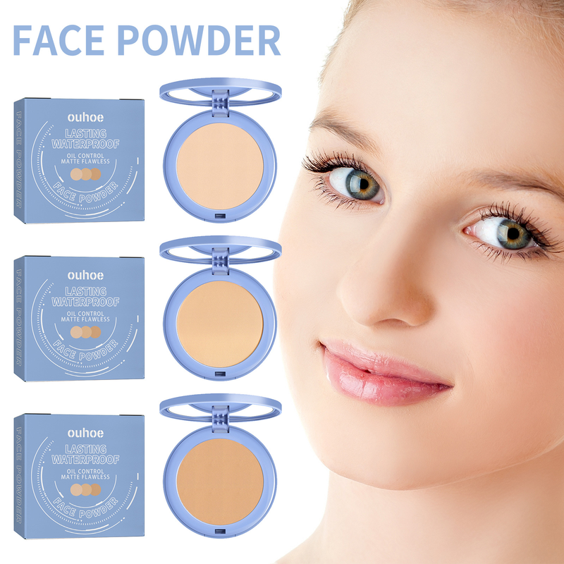 pudder OUHOE sæt har ingen tid, holder, makeup der er svær at fjerne, makeuppudder, naturlig, let, åndbar, sæt pudder_voghion.com
