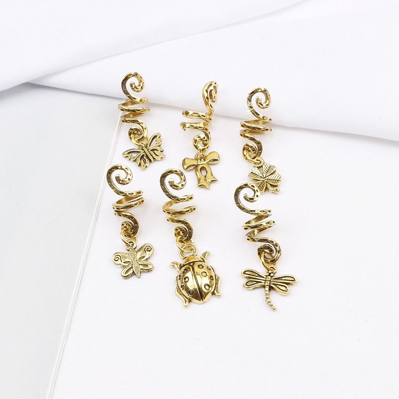 Fermagli per capelli con dreadlock, ornamenti per capelli in lega hip-hop, anelli per capelli a spirale a tema, accessori per capelli alla moda e cool per trecce da ragazza_voghion.com