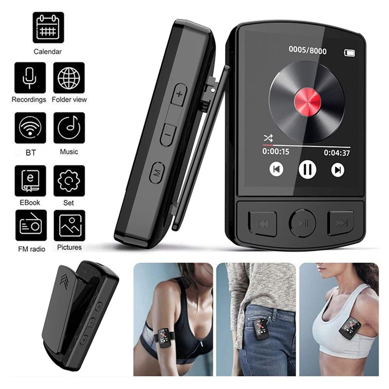 Keng Speicherkaart 1,8-Zoll Faarfbildschierm Opnam MP3/MP4 Sport Bluetooth Walkman mat Réckclip_voghion.com