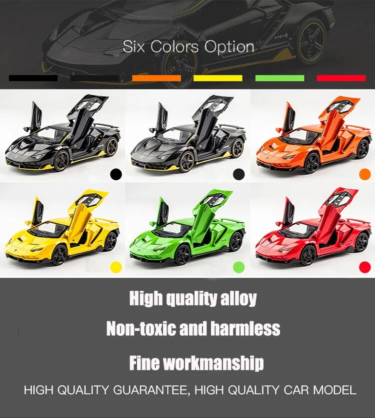 1:32 Alloy Car Diecast Model Metal Pull Back Simulation Car Toy Boy Sports Car Ornament With To Open The Door For Childs Gift_voghion.com
