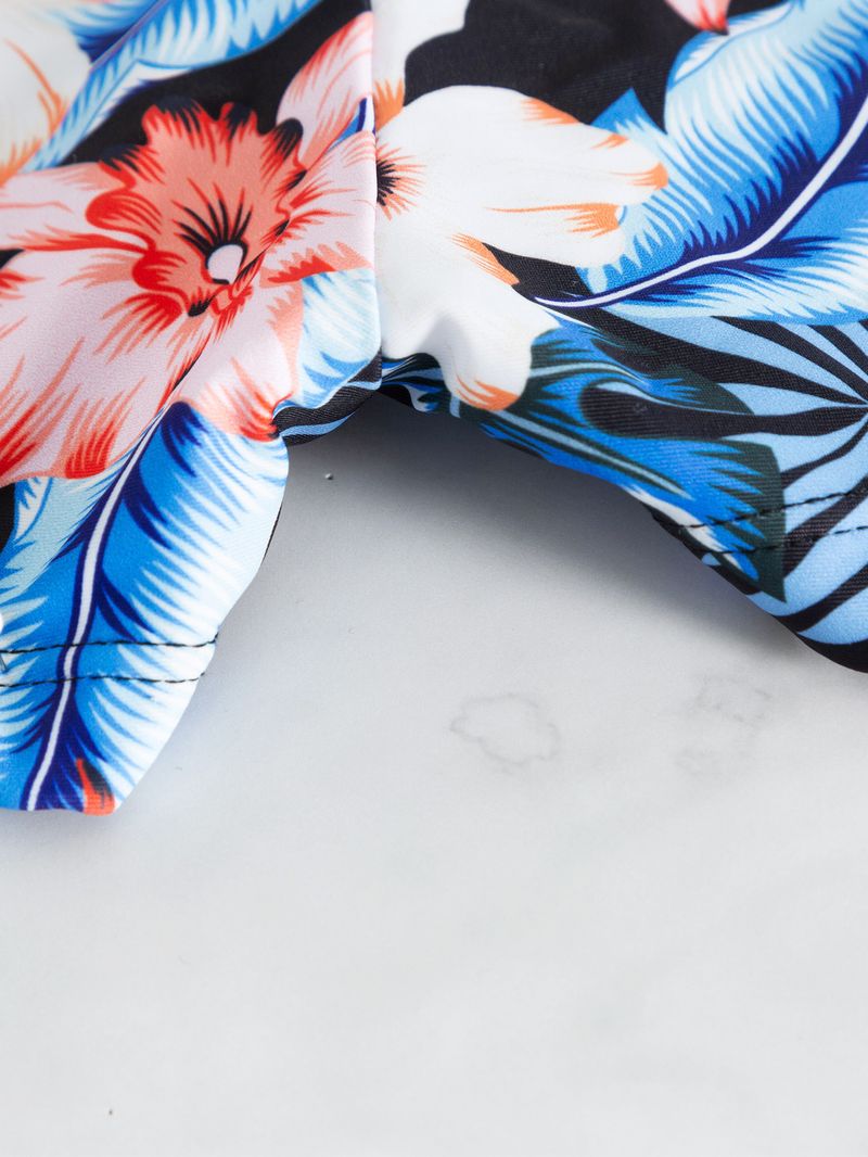 Women's Clothing Sexy multicolor print three-piece bikini for women_voghion.com