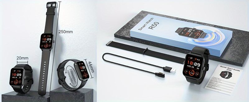 Chytré hodinky Blackview, fitness hodinky s monitorováním aktivity, kompatibilní s nejnovějšími modely Android a iPhone 2024, černé_voghion.com