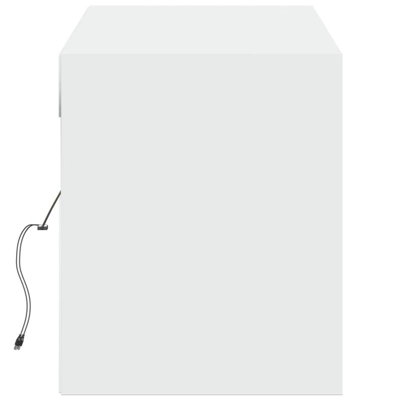 TV-Wandschrank mit LED-Beleuchtung Weiß 140x31x38 cm_voghion.com