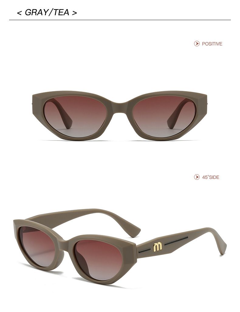 New Polarized TAC With Cat Eyes, High-end And Fashionable Wearing Style, UV Resistant Outdoor Driving Mirror 5107_voghion.com