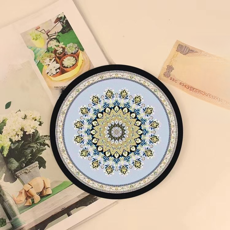 Placemat Bohemian Nordic Style Coaster Table Rubber Water Absorbent Non-Slip Insulation Bowl Plate Mat Heat Resistant_voghion.com