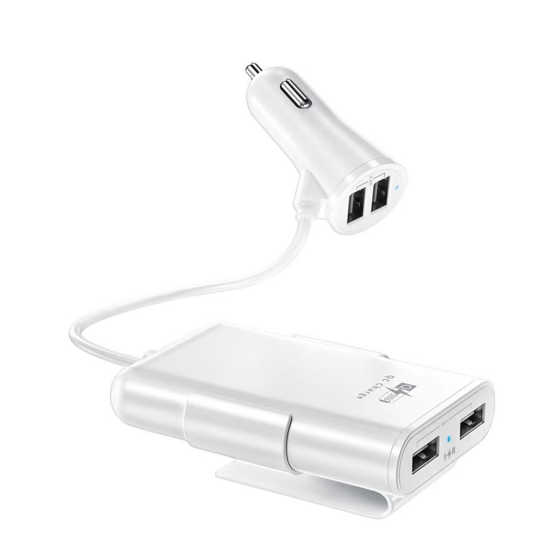 Music Festival  One to four 4USB wired fast charging with 4-port multi port 4-in-1 car charger for front and rear seats_voghion.com