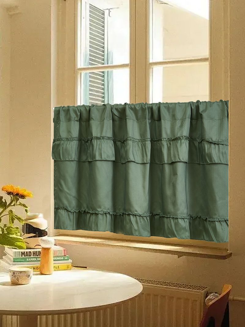 Cortinas semitransparentes modernas – cortinas de poliéster com babados para sala de estar (forro 100% blackout opcional, sem necessidade de furação, branco/prata/verde)_voghion.com