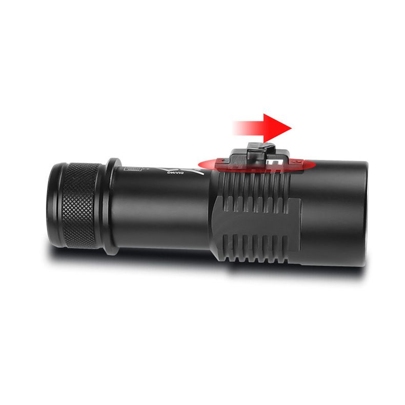 Duikzaklamp XHP70 Duikzaklamp van aluminiumlegering met sterk licht, geel en wit licht, dubbele lichtbron_voghion.com