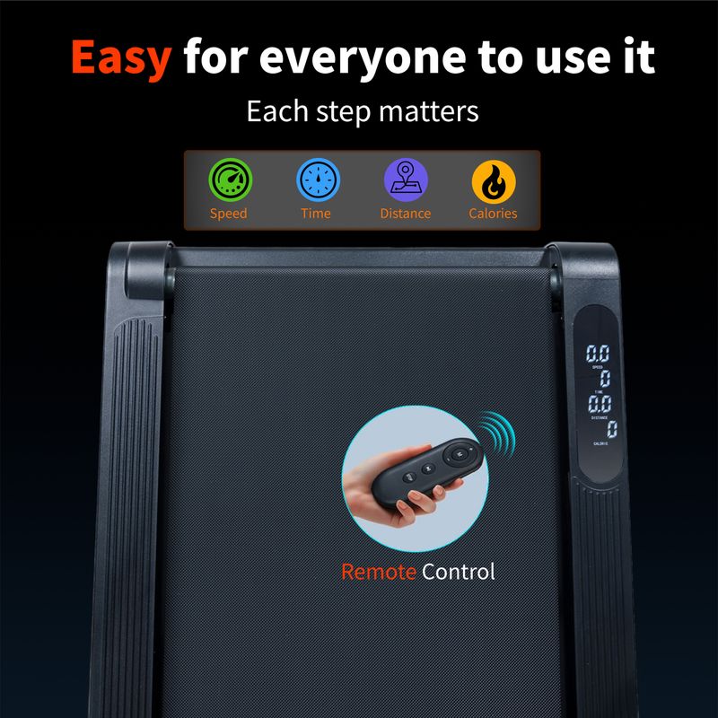 7° Incline Walking Pad Treadmill - Portable Compact Treadmills Under Desk Treadmill, Incline Treadmills For Home Office, Upright Stand, 2.55HP Portable Treadmill With 220 Lbs Capacity,LED Display_voghion.com