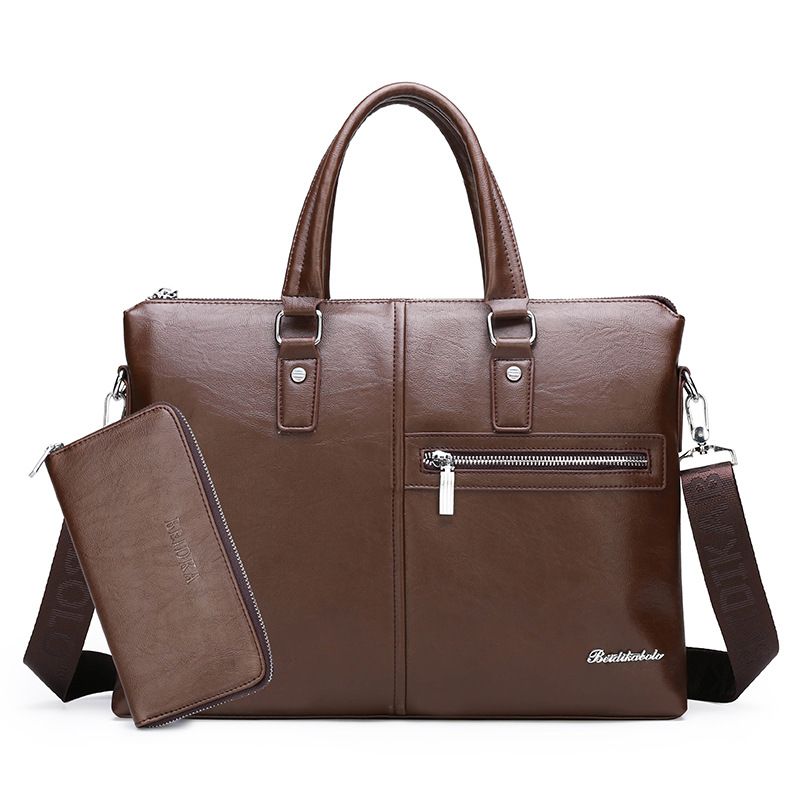 New Business Casual Handbag Horizontal Shoulder Crossbody Bag Men's Computer Briefcase_voghion.com