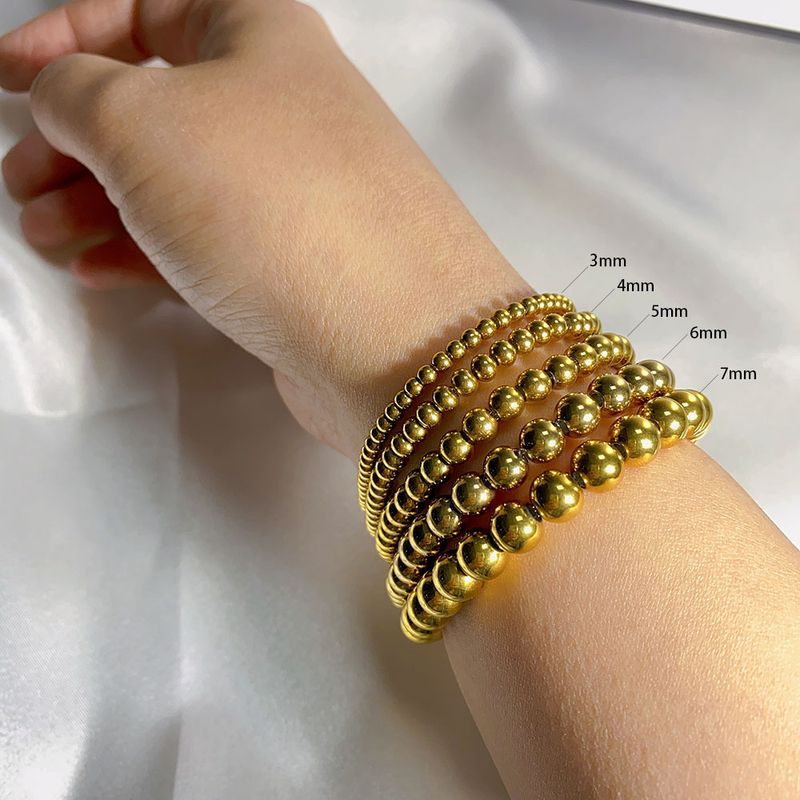 Bracelet polyvalent en acier inoxydable avec perles rondes pour femme, perles d'eau douce naturelles_voghion.com