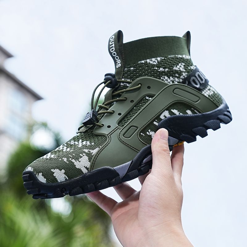 Spring Summer Outdoor Water Hiking Trekking Fishing Mid-Top Breathable Non-Slip Sports Wading Shoes Large Size_voghion.com