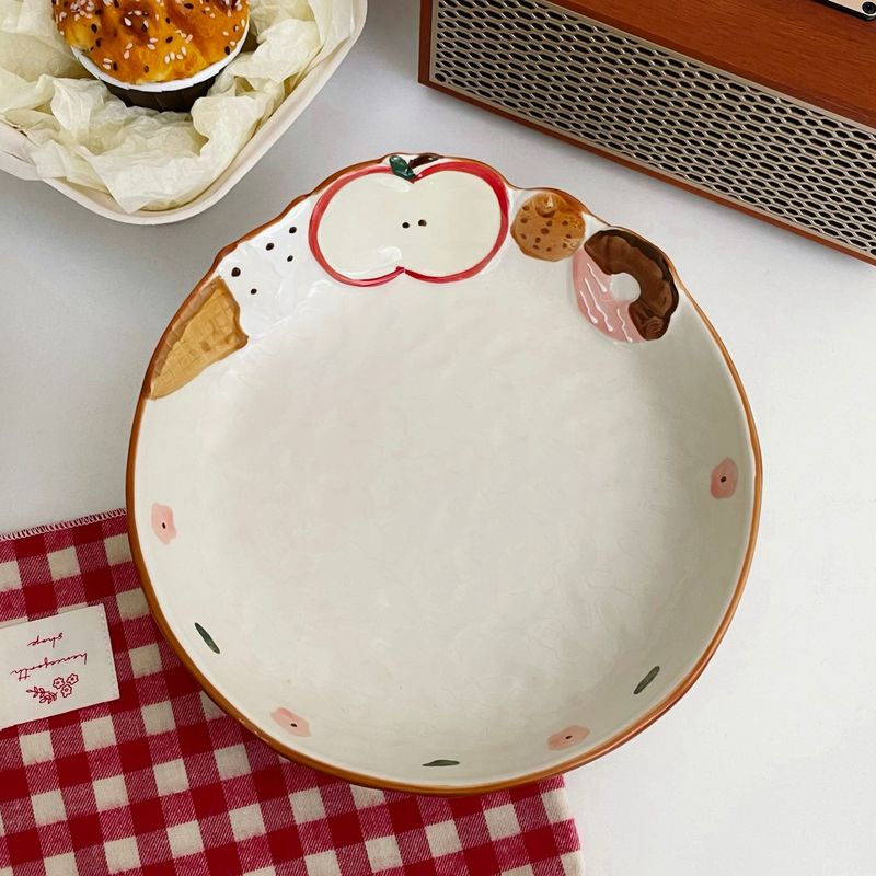 Shanghai Stil Erdbeere Keramik Ins Hochwertiger Salat Tiefe Suppe High-End Frühstück Dessertteller Geschirr_voghion.com