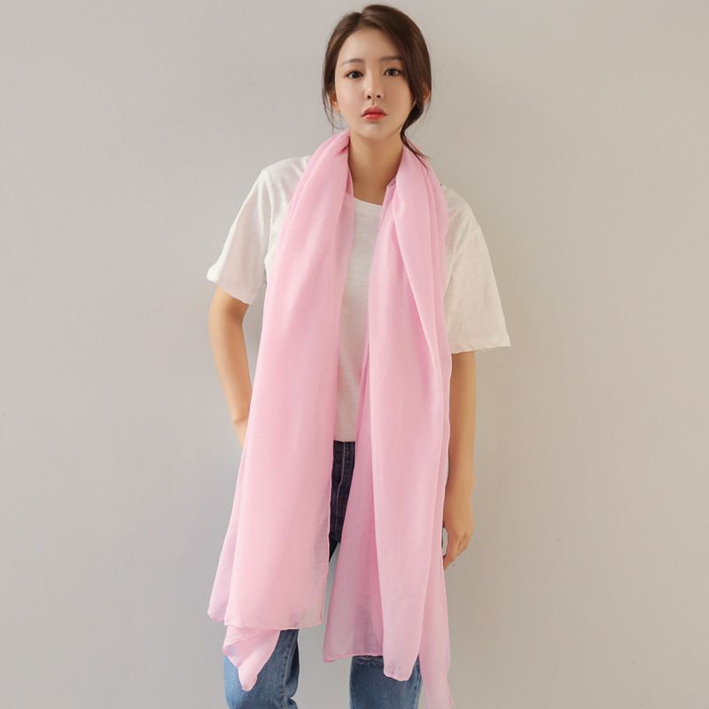 Spring And Autumn Oversized Cotton Linen Solid Color Ethnic Style Vacation Sun Protection Shawl Beach Towel Silk Gauze_voghion.com