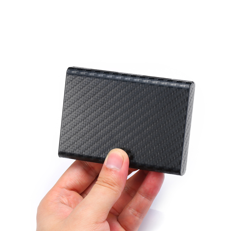 Bycobecy Custom Carbon Fiber Card Holder Metal Plastic NFC Wallet Passport Holder Document Organizer RFID Slim Wallets_voghion.com