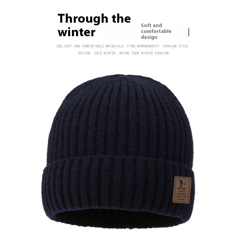 Nuovo cappello di lana per uomo in inverno con cappello lavorato a maglia spesso e morbido, grande circonferenza della testa, protezione per le orecchie degli adulti, caldo e antifreddo, cappello da sci per esterni_voghion.com