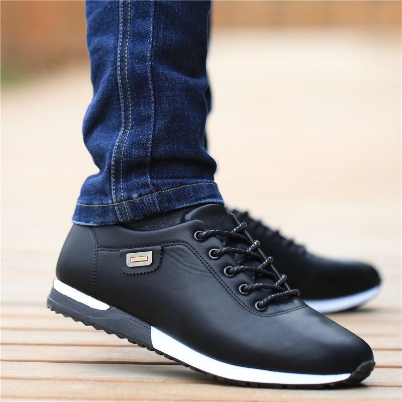 Unschlagbare Qualität Frühling Koreanische Version, lässige wasserdichte Sport atmungsaktive Board junge Lederschuhe, Herrenschuhe_voghion.com