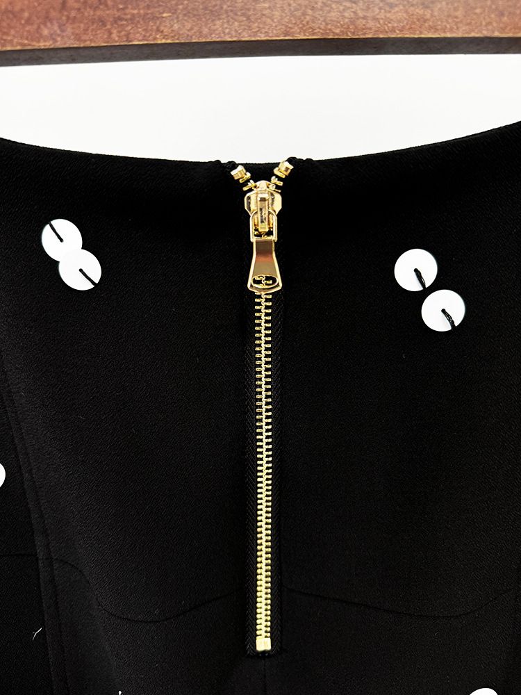 Moda Lantejoulas Contas Colorblock Terno Jaqueta Rabo de Peixe Saia Longa Terno_voghion.com