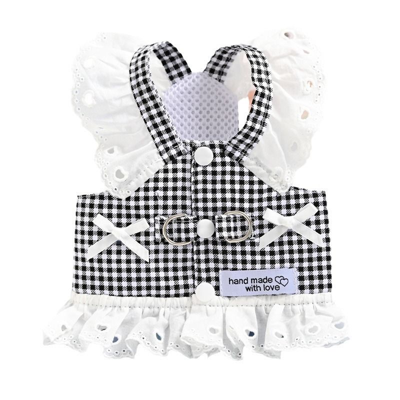 Pet Harness Clothes Leash Dress Small Dog Pomeranian Spring Summer_voghion.com