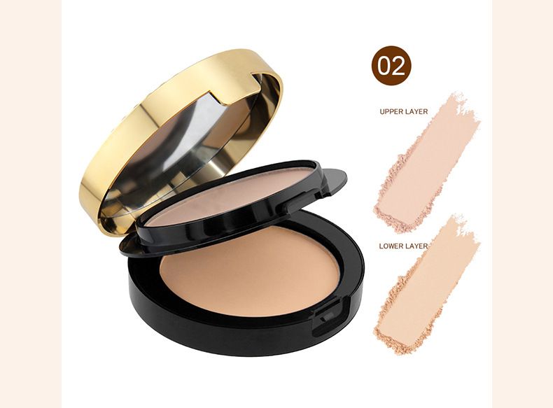 Bellezza e salute PAGINA VINE Peacock Gold Diamond Cipria compatta riparatrice per il viso a doppio strato, naturale e rinfrescante, a lunga durata, senza polvere_voghion.com