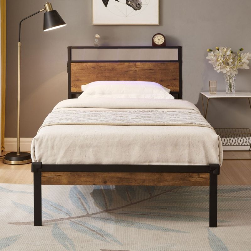 Telaio facile senza letto con dimensioni sotto una piattaforma di stoccaggio con molle USB tavola di legno in metallo necessaria letto e pediera box doppio RIVESTIMENTO_voghion.com