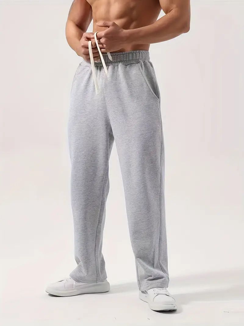 Herrenbekleidung Sporthosen Herbst und Winter Gerade Lose Hosen Jogginghosen Lässige Jungen Wischhosen_voghion.com