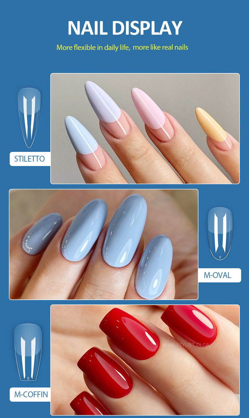 Faux ongles, nail art, pointes d'ongles, ongles portables, nouveaux ongles de ballet, ongles entièrement transparents, patchs_voghion.com