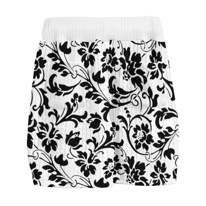 Fashion Tech Hawaiian Print Oversize Drop Shoulder Men's Knitted Short Sleeve Shorts Set_voghion.com