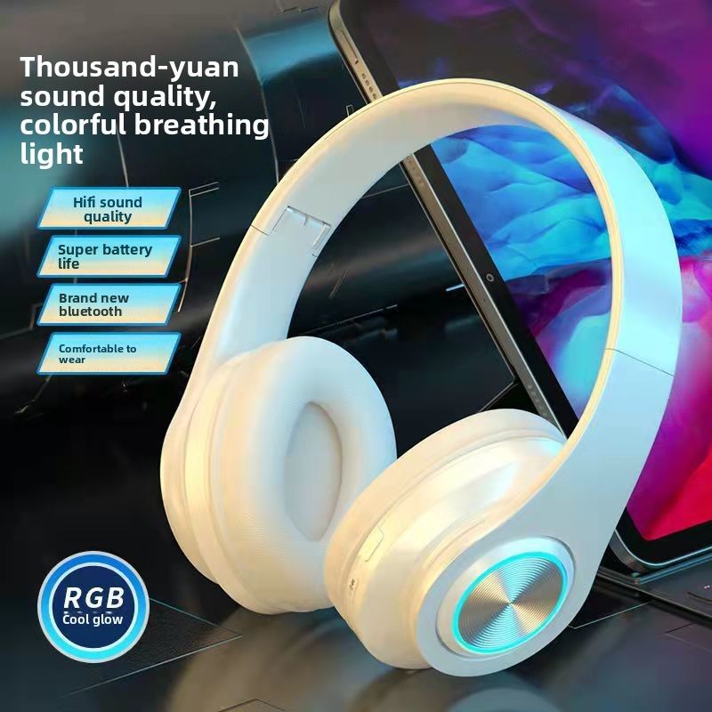 AI Intelligent Noise Reduction Heavy Bass Internet Celebrity Cross-Border Hot Item B39 Luminous Bluetooth Earphones Ultra-Long Battery Life Wireless_voghion.com