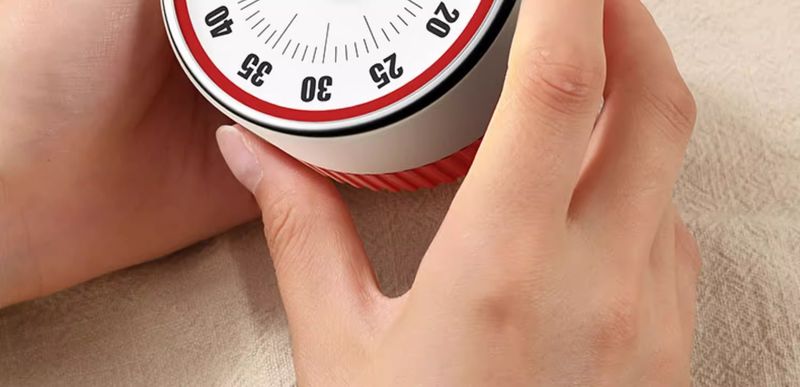 Mechanischer Timer aus Edelstahl – Magnetische Countdown-Uhr mit lautem Alarm, keine Batterie erforderlich, für Küche, Arbeitszimmer und Büro (5–60 Min. einstellbar)_voghion.com