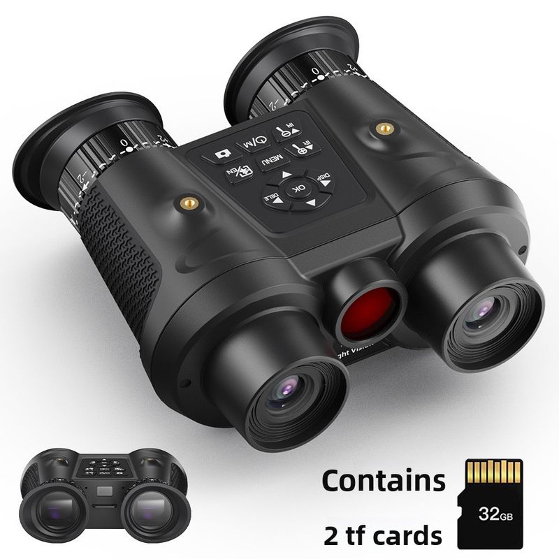 Head-Mounted Binocular Dual-Objective Lens Naked Eye Night Vision Device 8K 3600mAh Lithium Battery Can Take 3D Photos_voghion.com