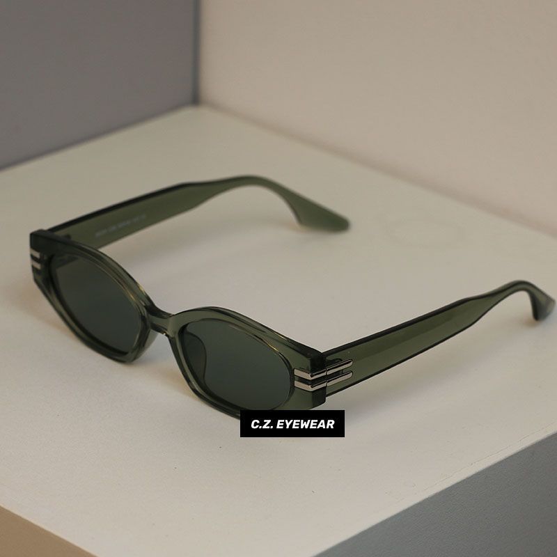 Super coole Jennie Cat Eye Polygon Hip Hop Style Kleines Gesicht Schlankmachende Sonnenbrille mit Korrekturgläsern_voghion.com