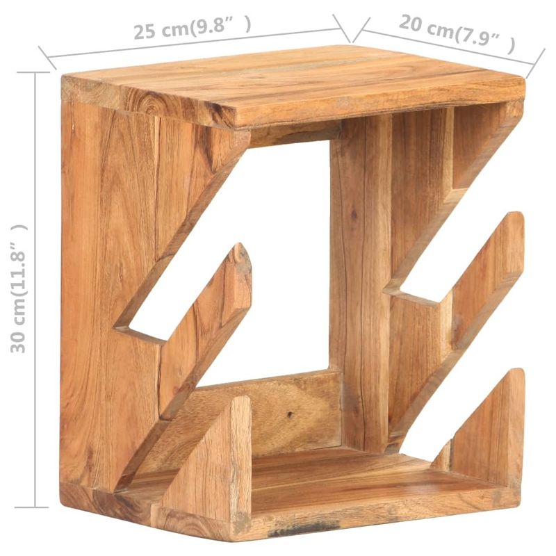 Wall Mounted Skateboard Holder 9.8"x7.9"x11.8" Solid Acacia Wood_voghion.com