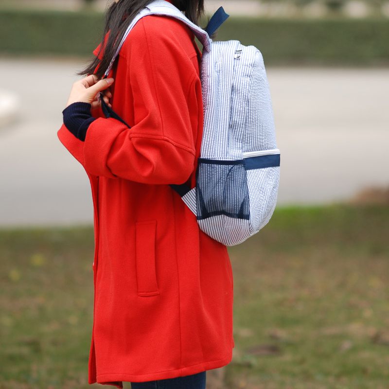European and American seersucker backpack student schoolbag cross-border independent station Indian wind Mississippi_voghion.com
