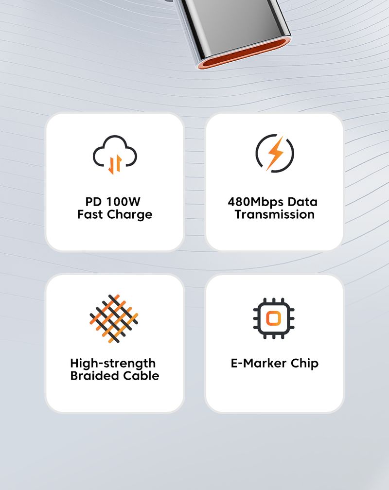 100W Type C To USB C PD Fast Charging Charger Type-C Cable For Books Samsung Xiaomi USB-C Cable 1M 2M 3M_voghion.com