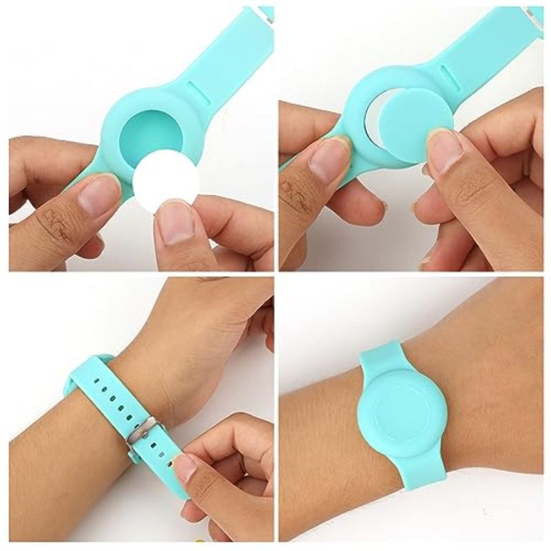 2pcs Wristbands For Airtag Waterproof Silicone Bracelet For Adjustable Soft Watch Band For Airtag For Toddler Child GPS Trackin_voghion.com