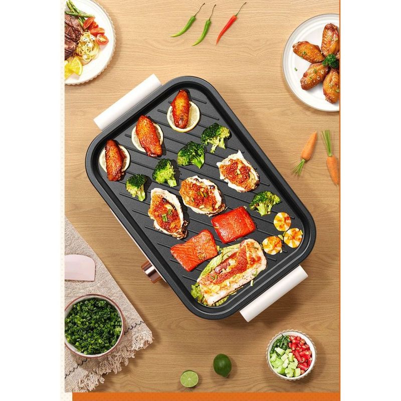 Barbacoa pequeña Airmate, olla eléctrica multifuncional, sartén antiadherente para el hogar_voghion.com