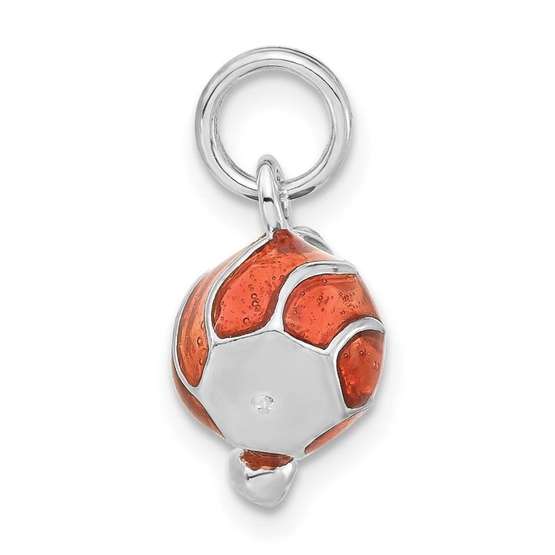 Sterling Silver 3-D Polished Enameled Perfume Bottle Charm_voghion.com