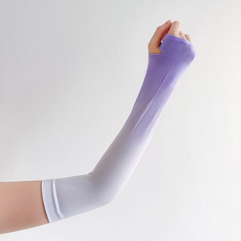 Cyclisme d'été pour hommes et femmes, couleurs changeantes, protection solaire, manches en soie fine, résistant aux UV_voghion.com