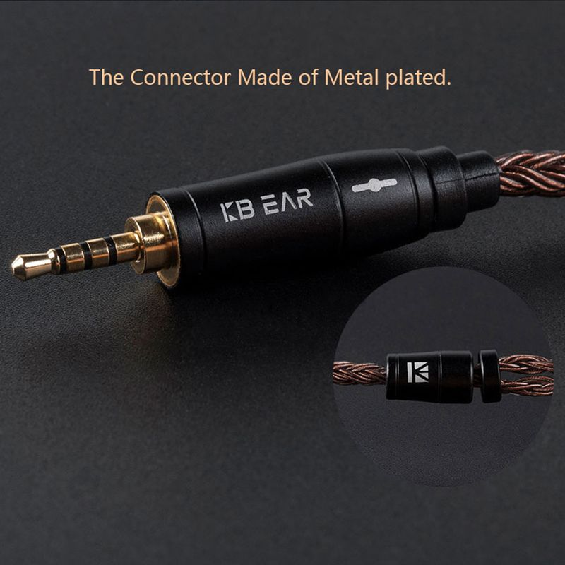 KBEAR 2.5/3.5/4.5mm MMCX/2Pin/QDC Cavo bilanciato per auricolari in rame puro 16 core_voghion.com